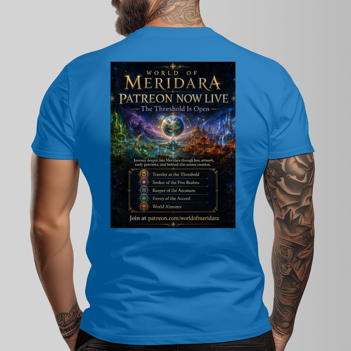 World of Meridara First Edition 2026 Collector's T-Shirt | Official Fantasy Graphic Tee | Exclusively Distributed by PGP Holiday