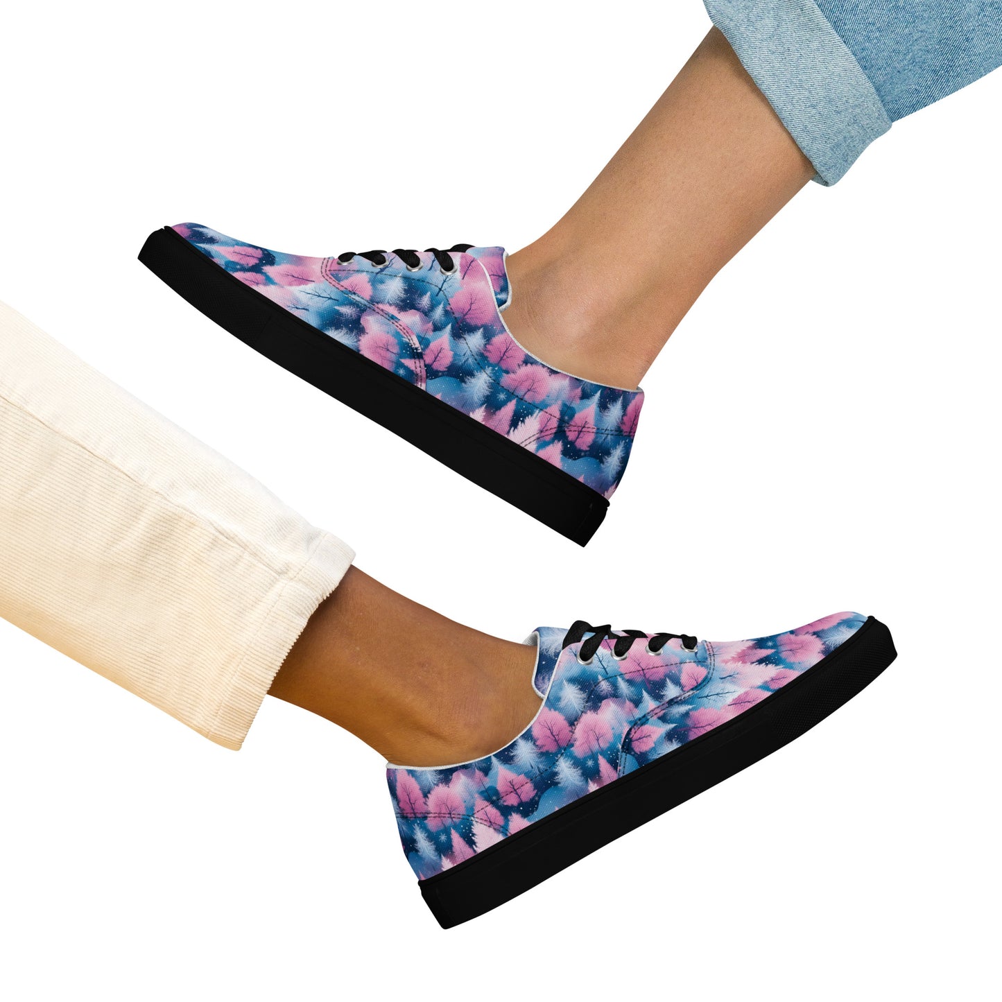 PGP Holiday Candy Gleam Women’s Lace-Up Canvas Shoes – Festive Comfort & Style